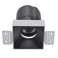 2024 prêt à expédier ETL mat blanc mat noir simple Double Triple sans garniture Downlight 12W 3 ''75mm