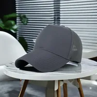 Gorra Trucker Blanca, Gorra de Béisbol con Malla Trasera y Visera Curva, Gorra de 5 Paneles con Frente de Espuma Transpirable, Venta al por Mayor para Hombres y Mujeres