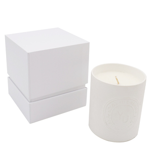 Luxury gift paper cardboard Custom logo rigid white candle jar packaging box