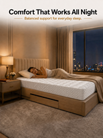 Matelas à ressorts ensachés de taille Queen, nouveau design, avec housse en tissu confortable pour chambre à coucher