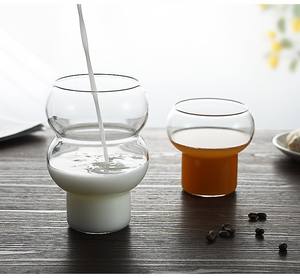 Nouvelles tasses à sublimation en verre uniques, mugs de <span class=keywords><strong>café</strong></span>, gobelets en forme de gourde pour boissons froides, tasses en verre chauffables - Product Image 5