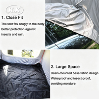 Tente de camping portable Kawagebo Kamp (KK) pour hayon de SUV, installation facile, abri pop-up, auvent, gazebo