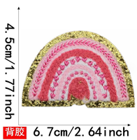Design de mode Broderie Saint Valentin Série Amour Coeur Paillettes Fer À Capuche Lettre Chenille Patchs Pour Vêtements sac chemise