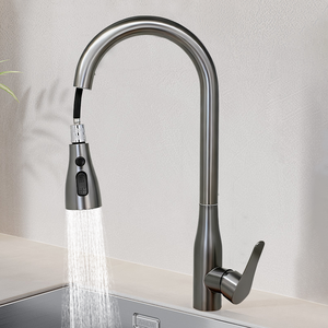 Mới đến dễ dàng cài đặt Mixer tap kéo ra khỏi bồn rửa 201 thép không gỉ phòng tắm vòi nước nhà bếp với kéo xuống phun - Product Image 1