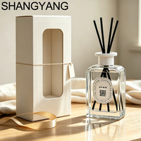 Diffuseur de parfum en verre minimaliste de luxe 200 ml pour aromathérapie, décoration d'intérieur, bouteille vide, couleurs personnalisées