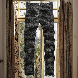 Pantalones Vaqueros de Pierna Recta para Hombre, Estilo Urbano Europeo y Americano, Lavado Desgastado, Cintura Media, Casuales, para Otoño - Product Image 1