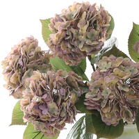 Bunga Buatan Cetak 3D Bernuansa Retro Hydrangea Dekorasi Rumah Amerika Kelas Atas Gaya Nordik untuk Halloween Natal