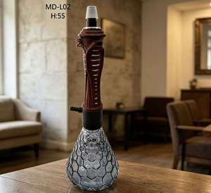 Brown Snake Handle <b>Hookah</b> Clear Honeycomb Base Glass Style Water <b>Pipe</b> MD-L02 - Product Image 6