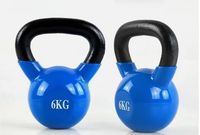 Kettlebell en fonte massif avec poignée antidérapante, poids pour entraînement de force en salle de sport, kettlebell en fonte revêtue