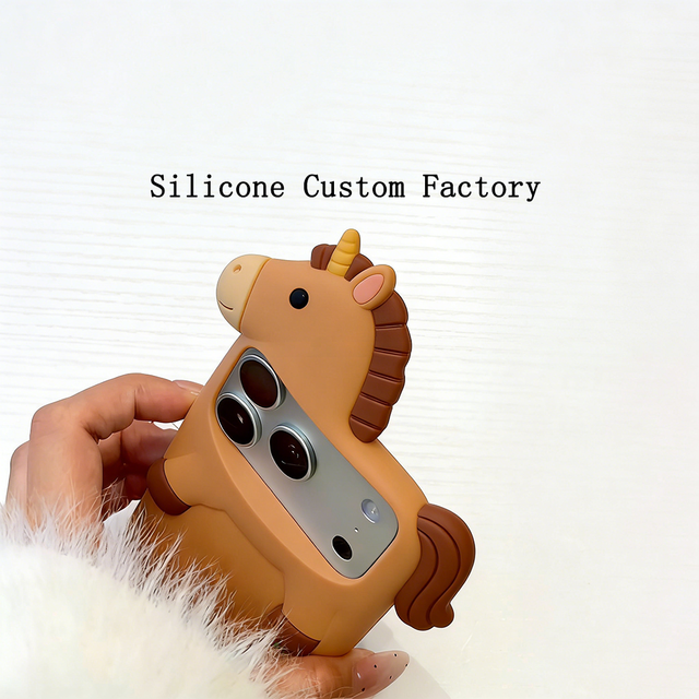 Custom Special Cool Design Animal Horse Silicone Cellphone Case Soft BPA Free Silicone Mobile Phone Case Daily Neccessory