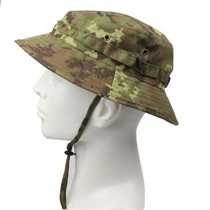 Vente en gros en stock, chapeau safari de pêcheur réglable pour la randonnée en plein air, chapeaux boonie camouflage pour hommes avec ficelle - Product Image 3