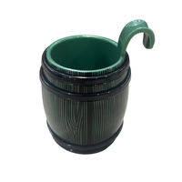 Verre à shot mini baril 25 ml, PP+PS, design avec crochet de suspension, incassable de qualité alimentaire, couleurs et logo personnalisables pour les jeux de bar et les soirées