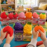 Lot de 9 Squishies Géants en TPR à Rebond Lent, Simulation de Fruits, Décompression, Vente en Gros, Logo Personnalisé, OEM, Ensemble de Jouets Sensoriels Anti-Stress