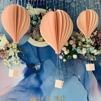 Décoration de scène et de fenêtre 2025 : Ballons à air chaud pliables en origami de haute qualité pour mariage, 50-70 cm, écologiques