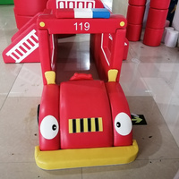 Camion de lutte contre l'incendie de haute qualité doux Playhouse équipement d'escalade intérieur enfant en bas âge toboggan doux école éducatif