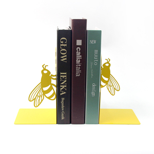 Sujetalibros de Metal con Diseño de Abeja y Panal de Abeja, Decoración para Escritorio de Oficina con Color y Tamaño Personalizables - Product Image 5