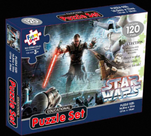 Divertente set di puzzle Star Wars da 120 pezzi, giocattolo educativo per bambini dai 3 anni in su, puzzle in cartone a colori - Product Image 3