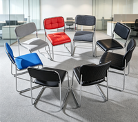 Chaise de formation empilable à structure métallique durable, chaise de bureau, chaise d'ordinateur pour la maison, pour une utilisation en salle de conférence