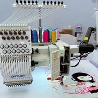 Machine à broder automatique à grande vitesse ZHIYU, grande surface de travail 650*1200mm, ordinateur Dahao d'origine, haute efficacité