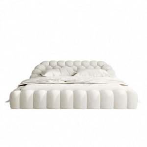 Cama Doble Moderna de Diseño Nórdico, Sofá Cama Multifuncional, Estilo Europeo Simple, Duradero, de Cuero, para Dormitorio o Sala de Estar - Product Image 5