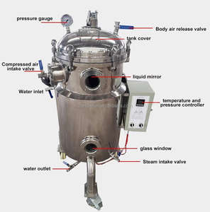 เครื่องฆ่าเชื้อเหลวสำหรับสายการผลิตสูงถังหมักวางไข่เห็ดทำจากสเตนเลสสตีล500L - Product Image 5