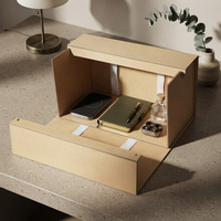 Caja de Regalo Magnética Plegable Ecológica Personalizada, Caja de Papel Kraft Plegable de Lujo para Ropa y Productos de Panadería