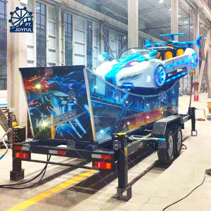 Hot!!! Kids Fun Games Amusement Park Rides Portable Crazy F1 Spin Flying Car on Trailer - Product Image 1