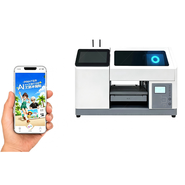 A5 UV Phone Case Printer with WiFi Connection XP600 Printhead Flatbed Inkjet Printing Machine for Small Business Phone Shop