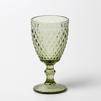 Conception spéciale largement utilisée Style Vintage verre pressé gobelet à vin Style américain durable 330ml capacité maison et fête utilisation