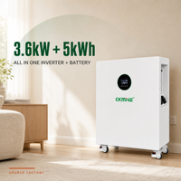 Système de stockage d'énergie solaire tout-en-un 3,6 kW 5 kWh 25,6 V avec batterie au lithium LiFePO4, chargeur solaire MPPT hors réseau pour usage domestique