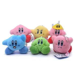 Hete Verkoop Creatieve Kirby Pluche Sleutelhanger Speelgoed Kleurrijke Verscheidenheid Knuffel Speelgoed Cartoon Pluche Figuur Speelgoed Decoratie Accessoire