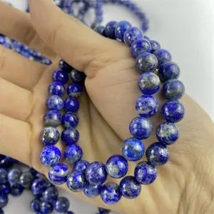Pulsera de lapislázuli de cristal Natural de piedras curativas espirituales de alta calidad para Decoración