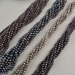 Perles de Zhuji en gros, baroques, radiantes, à deux faces, blanches, perles d'eau douce véritables, chaîne de perles, accessoires de bijoux DIY - Product Image 4