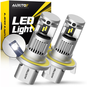 Bombillas LED para faros delanteros AUXITO H13 9008, 100W, 20000LM, 600% de brillo, 6000K, blanco frío, kit de faros halógenos para automóviles. - Product Image 1