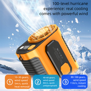 Mini ventilateur portatif d'humidification et de refroidissement par <span class=keywords><strong>air</strong></span> sans lame avec USB alimenté par batterie 5000mAh pour une utilisation en extérieur - Product Image 2