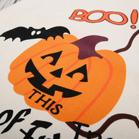 Sac fourre-tout en toile durable à imprimé citrouille pour Halloween, réutilisable, pour adolescents, pour bonbons ou farces, vente directe d'usine