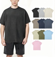 T-shirt Streetwear en Coton Tricoté Uni Lavé SK 230g, Coupe Oversize à Épaules Tombantes, Impression Haute Qualité, Grammage Lourd