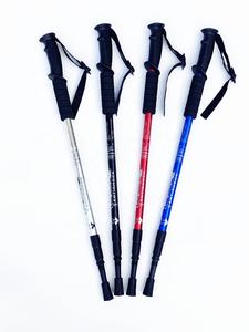 Tongkat Berjalan Aluminium Luar Ruangan Teleskopik Lipat Pertahanan Diri Mendaki Tongkat Trekking Mendaki Memanjat Memanjat - Product Image 2