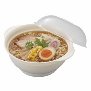 Inomata Set di piatti e ciotole in plastica a microonde per Ramen per servire spaghetti caldi - Product Image 1