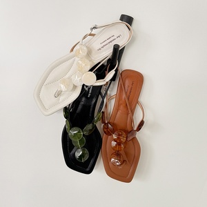 <span class=keywords><strong>Sandalias</strong></span> Planas Bohemias WETKISS de PU para Mujer, <span class=keywords><strong>Sandalias</strong></span> con Decoración de Piedras de Resina, <span class=keywords><strong>Sandalias</strong></span> Elegantes con Tiras Finas, <span class=keywords><strong>Sandalias</strong></span> de Playa Bohemias para Vacaciones - Product Image 2