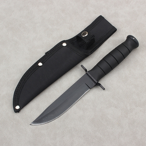 Dao chiến thuật lưỡi liền cán cứng, cán cao su, đa năng dùng cho cắm trại ngoài trời - Product Image 1