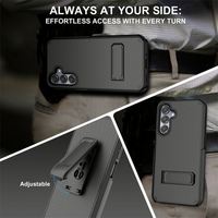 Étui de luxe antichoc en TPU+PC avec clip ceinture et porte-cartes, multi-couleurs, pour téléphones portables – Vente en gros