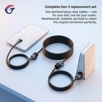 Nuevo Cable de Repuesto para Router Starlink Gen 3 ODM, Cable FTP CAT5E 24AWG Blindado de Alta Resistencia, Impermeable IP68, Longitud OEM de 2M, 10M, 23M