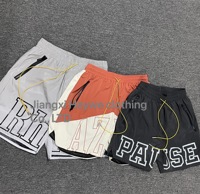 Short en nylon réfléchissant à impression graphique personnalisée double couche sans couture Spandex Shorts en nylon de sport athlétique pour hommes