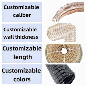 Qianrun Rubber Flexible Transparent Pu Steel Wire Hose 20mm Gas Ventilation Dust Collection Pipe - Product Image 4