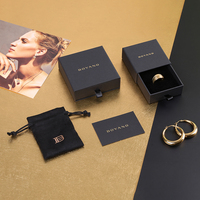 Boîte à chaîne pour bijoux, luxe, imprimée, de haute qualité, logo personnalisé, emballage de rangement, pour bagues de mariage, pièces