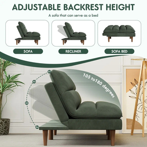 Sofá cama Seccional de terciopelo de madera modular moderno y elegante, característica extensible, espuma de alta densidad para apartamentos de Villa - Product Image 4