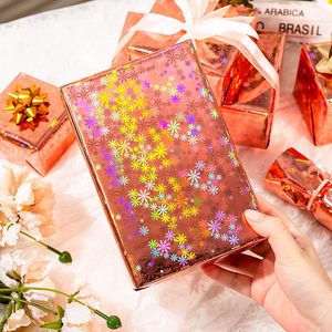 Rose Gold Wrapping <b>Paper</b> <b>Roll</b> 17 Inch X 33 Feet Holographic Floral Shiny Iridescent Gift <b>Wrap</b> for Birthday Christmas Anniversary - Product Image 5