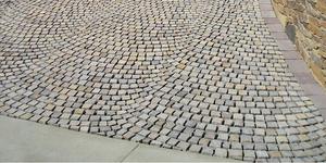 Adoquines de cuarzo Natural con aspecto de ladrillo Beige, adoquines para exteriores, lados caídos, adoquines de piedra suelta, hojas de malla para entrada/pasarela - Product Image 4