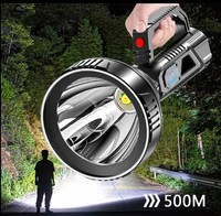 Lampe de poche LED multifonctionnelle rechargeable par USB, lampe de poche de secours extérieure à forte luminosité, longue portée, lampe torche portative